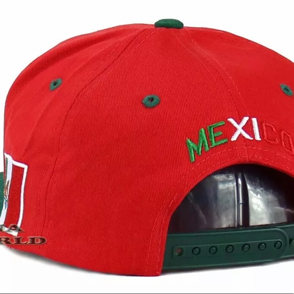 Mexican Hat Snapback Hecho En Mexico Eagle Aguila Flag Flat Bill Baseball Cap - Picture 4 of 6